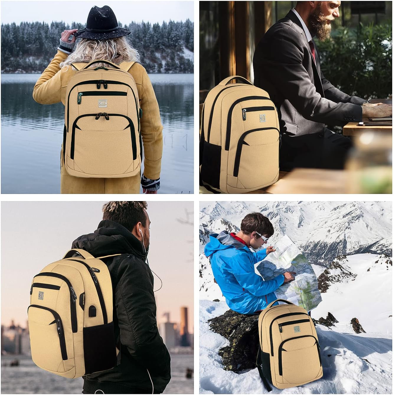 Slim Anti-Theft Laptop Backpack with USB Charging Port | Bowlift