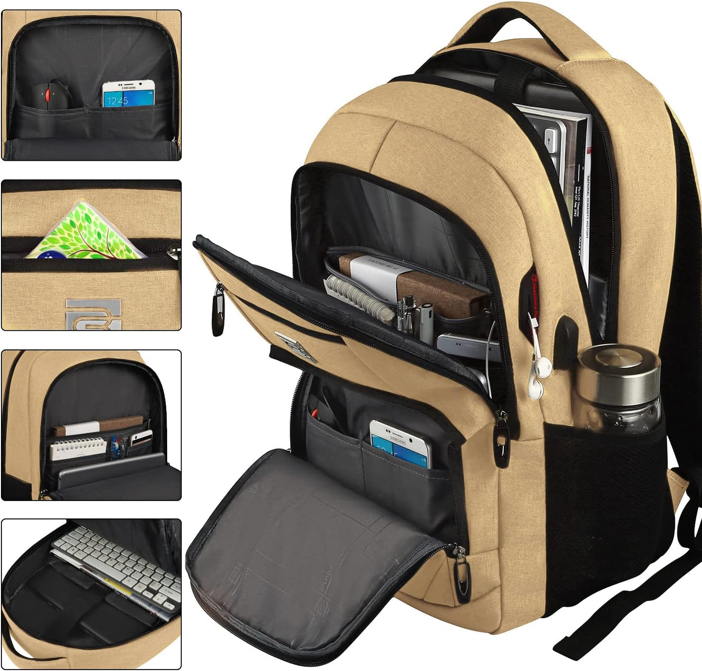 Slim Anti-Theft Laptop Backpack with USB Charging Port | Bowlift
