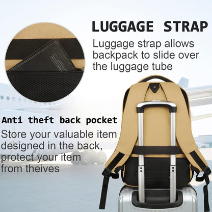 Slim Anti-Theft Laptop Backpack with USB Charging Port | Bowlift