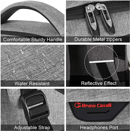 Slim Anti-Theft Laptop Backpack with USB Charging Port | Bowlift