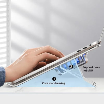 BowLift | Foldable Laptop Stand with 360° Rotating Cooling Fans and Adjustable Height