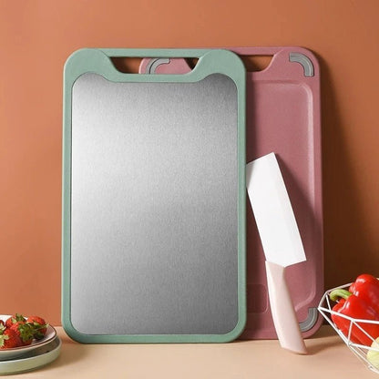Skanto | Lattea – Double-Sided Stainless Steel Cutting Board with Non-Stick Surface