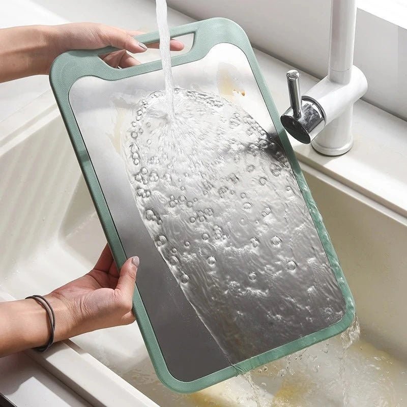 Skanto | Lattea – Double-Sided Stainless Steel Cutting Board with Non-Stick Surface