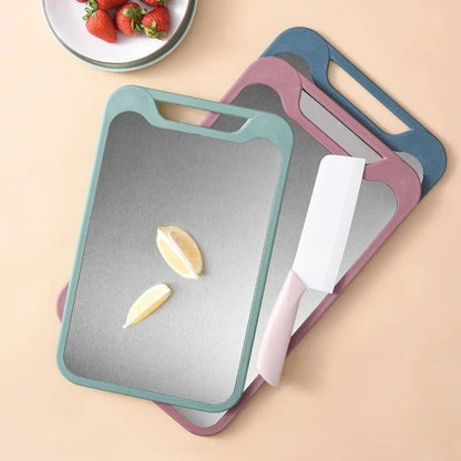 Skanto | Lattea – Double-Sided Stainless Steel Cutting Board with Non-Stick Surface
