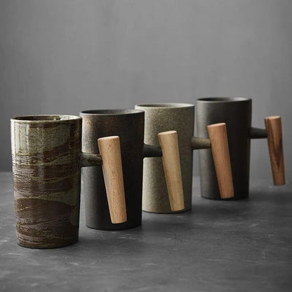 BowLift | LATTECRAFT – Nordic Earth Latte Cups Handmade Ceramic Coffee Mugs with Ergonomic Grip