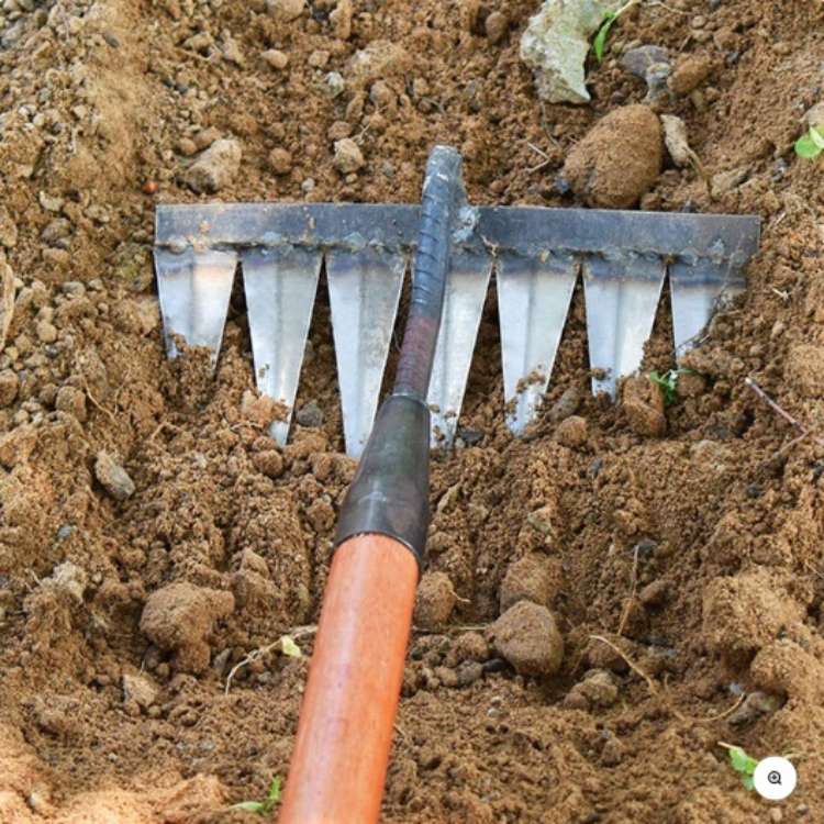 BowLift | Steel Garden Rake | Heavy-Duty Stainless Steel with Deep-Penetrating Tines for Effortless Weeding and Lawn Care