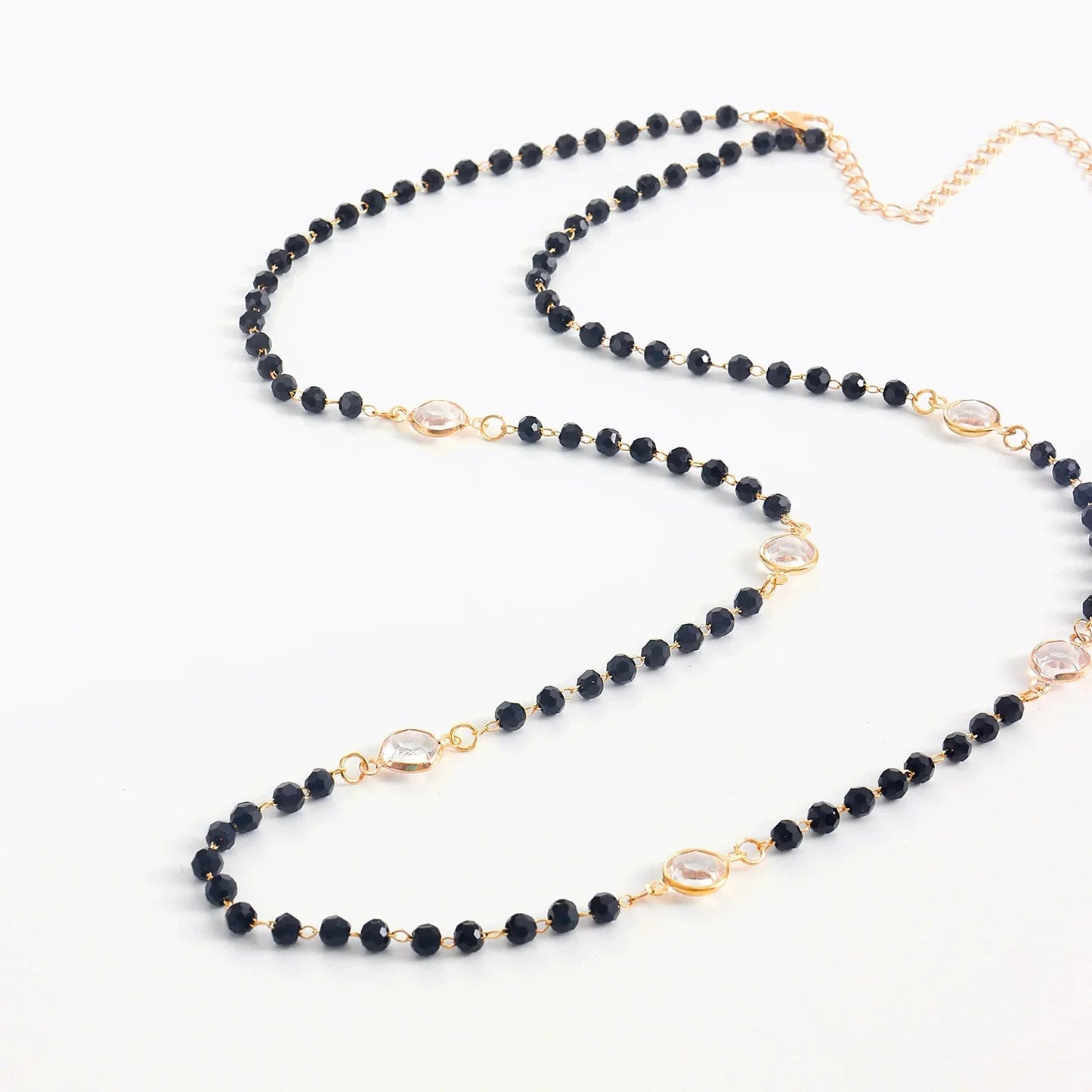 BowLift | Layered Black Crystal Necklace