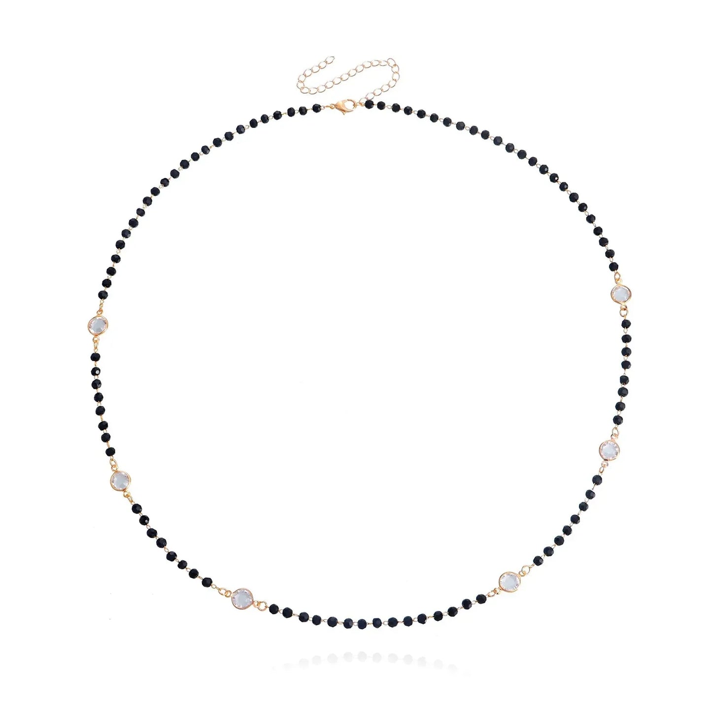 BowLift | Layered Black Crystal Necklace