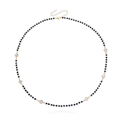 BowLift | Layered Black Crystal Necklace