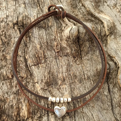 BowLift | Layered Leather Heart Choker Necklace