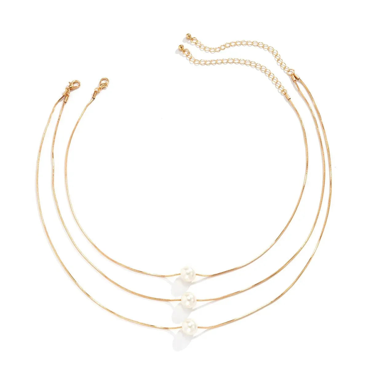 Skanto | Layered Pearls Strung On Rope Necklace