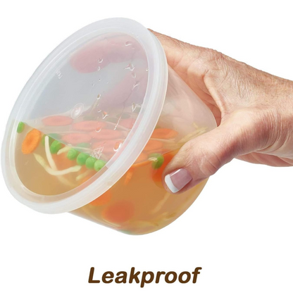 Frendorf | Leak-Proof Deli Containers with Lids – 30 Pieces