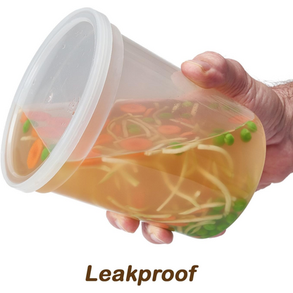 Frendorf | Leak-Proof Deli Containers with Lids – 30 Pieces