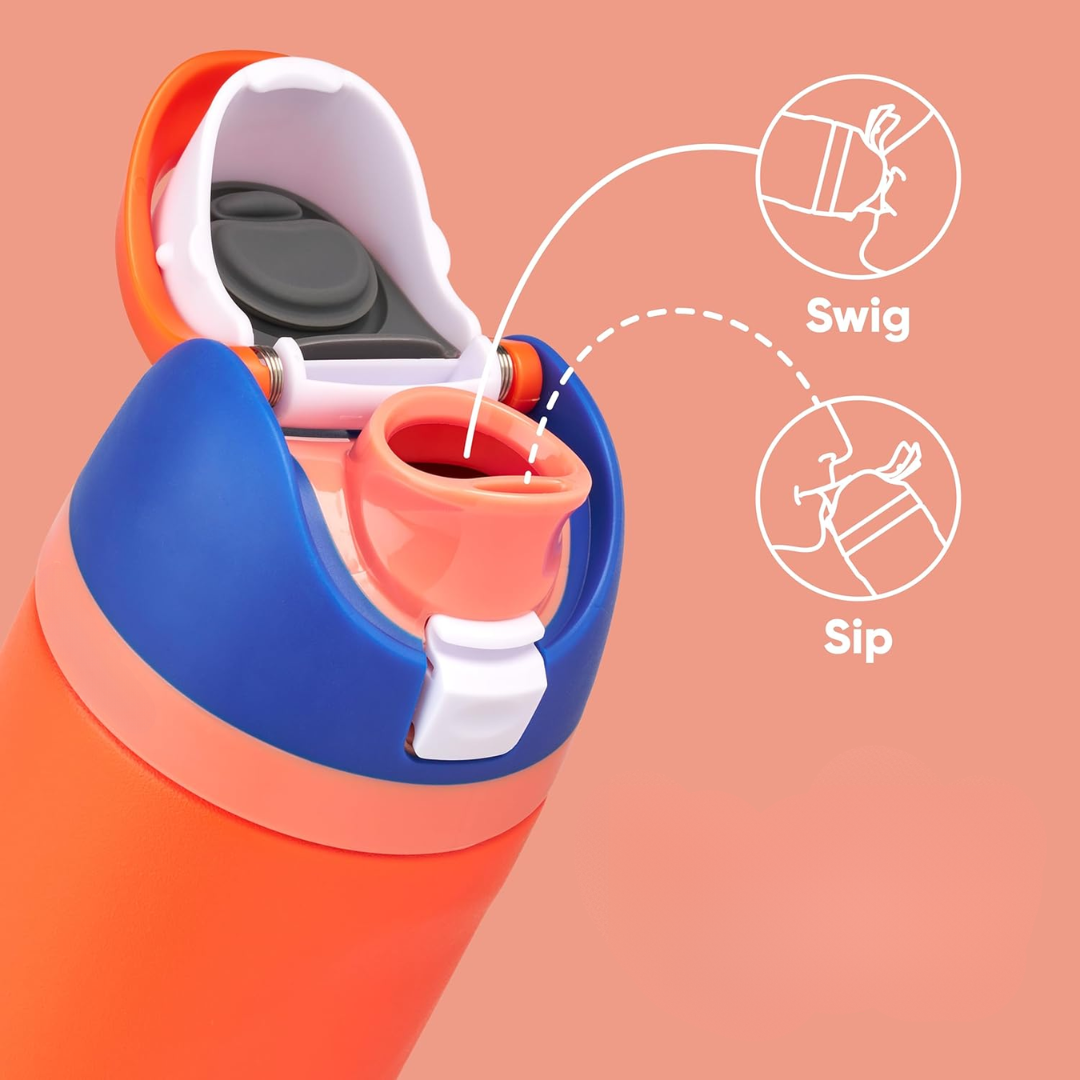 Skanto | Insulated Stainless Steel Water Bottle with Straw | Leak-proof, BPA-free | Multicolor