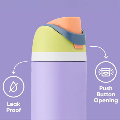 Skanto | Insulated Stainless Steel Water Bottle with Straw | Leak-proof, BPA-free | Multicolor