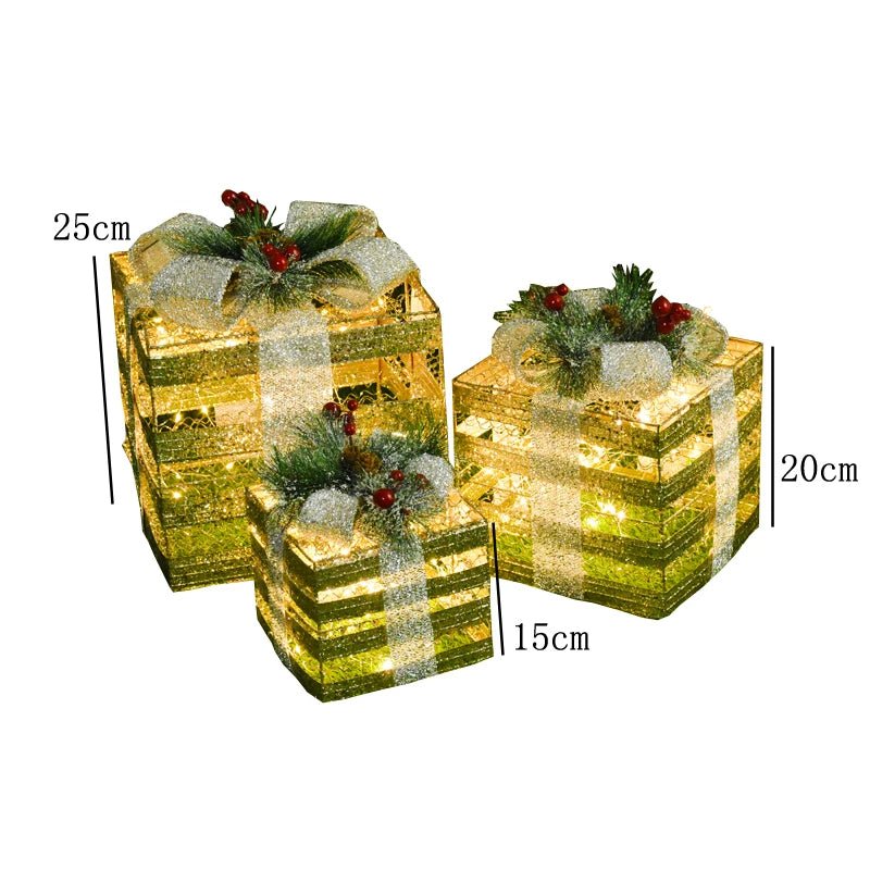 Skanto | LED Christmas Ornaments – Snowman, Deer & Gift Box Ornaments with Lights