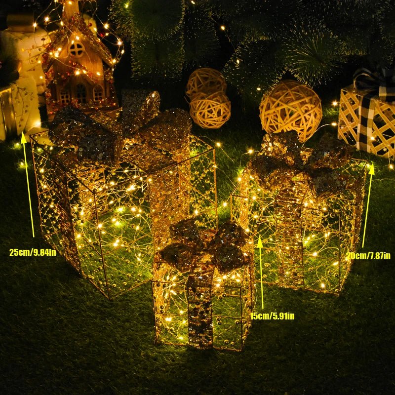 Skanto | LED Christmas Ornaments – Snowman, Deer & Gift Box Ornaments with Lights