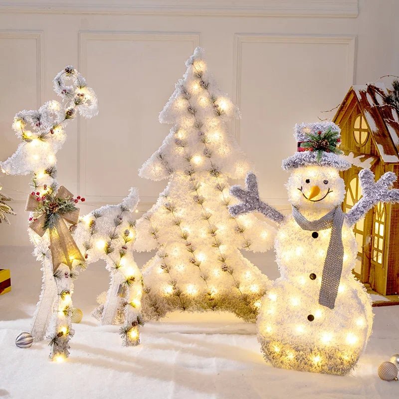 Skanto | LED Christmas Ornaments – Snowman, Deer & Gift Box Ornaments with Lights