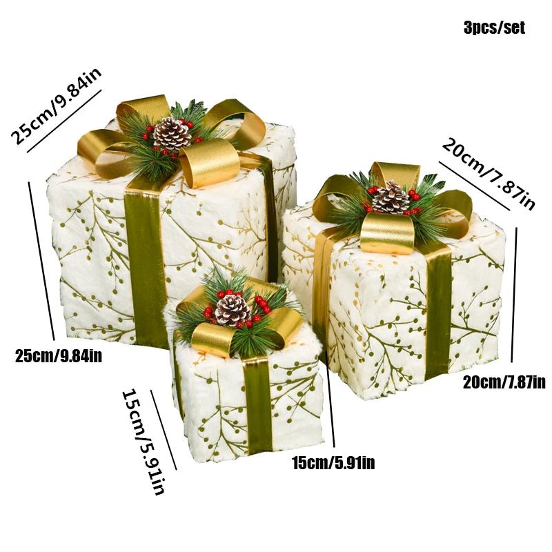 Skanto | LED Christmas Ornaments – Snowman, Deer & Gift Box Ornaments with Lights