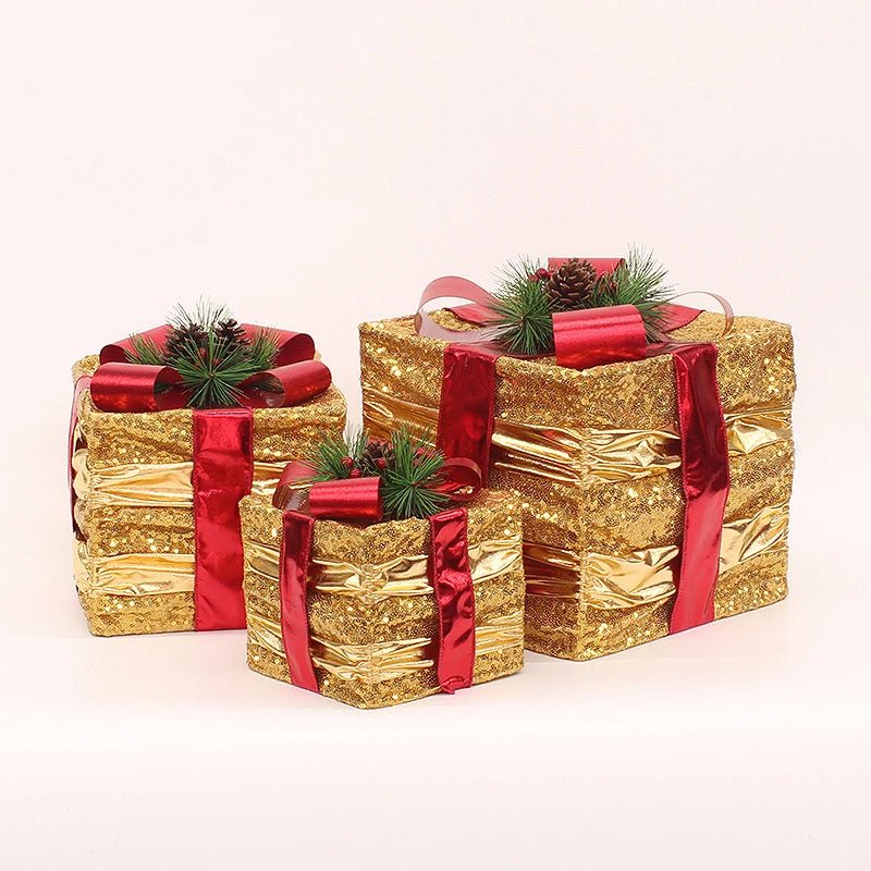 Skanto | LED Christmas Ornaments – Snowman, Deer & Gift Box Ornaments with Lights