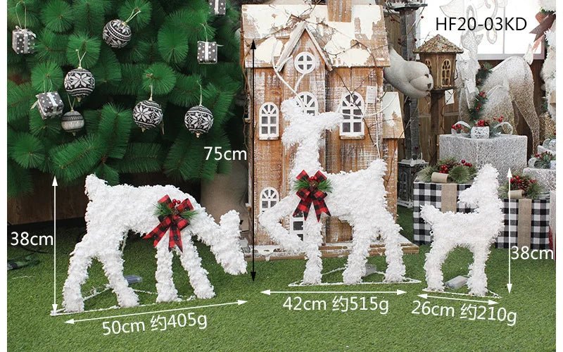 Skanto | LED Christmas Ornaments – Snowman, Deer & Gift Box Ornaments with Lights