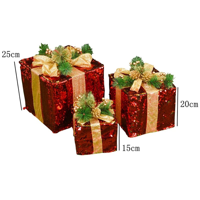 Skanto | LED Christmas Ornaments – Snowman, Deer & Gift Box Ornaments with Lights