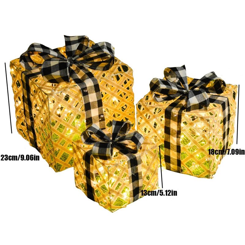 Skanto | LED Christmas Ornaments – Snowman, Deer & Gift Box Ornaments with Lights