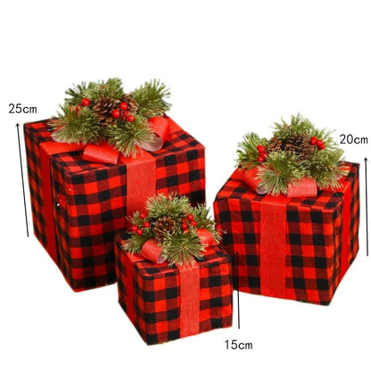 Skanto | LED Christmas Ornaments – Snowman, Deer & Gift Box Ornaments with Lights