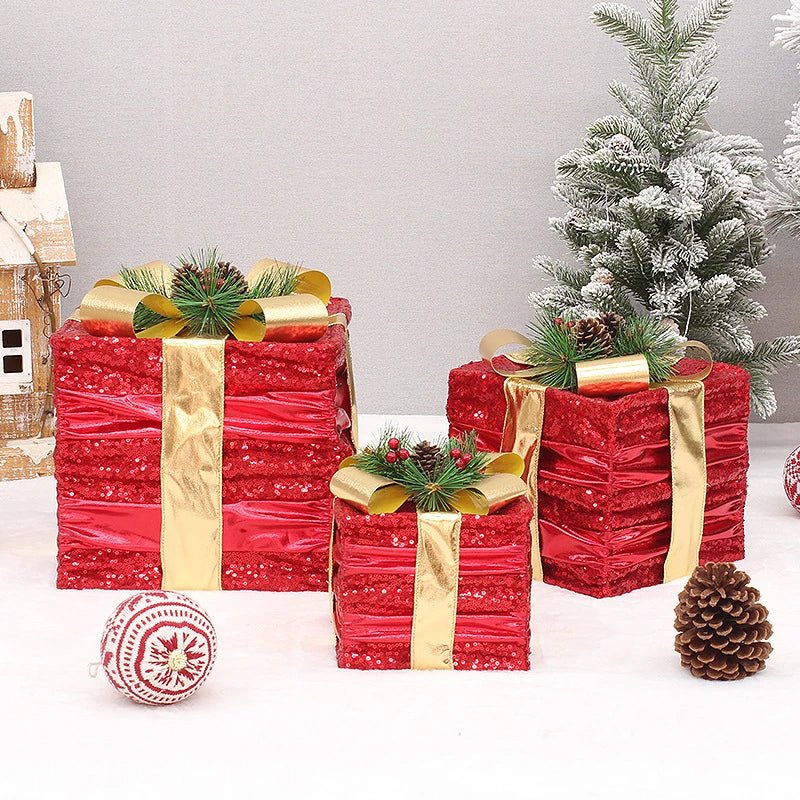 Skanto | LED Christmas Ornaments – Snowman, Deer & Gift Box Ornaments with Lights