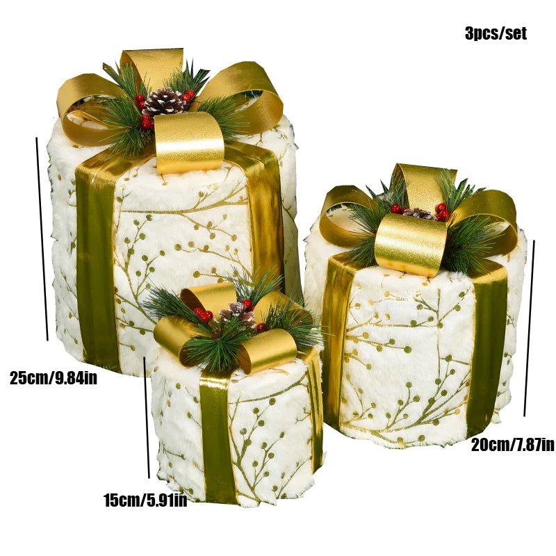 Skanto | LED Christmas Ornaments – Snowman, Deer & Gift Box Ornaments with Lights