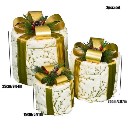 Skanto | LED Christmas Ornaments – Snowman, Deer & Gift Box Ornaments with Lights