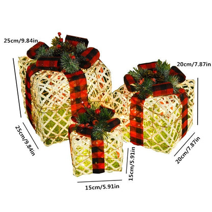 Skanto | LED Christmas Ornaments – Snowman, Deer & Gift Box Ornaments with Lights