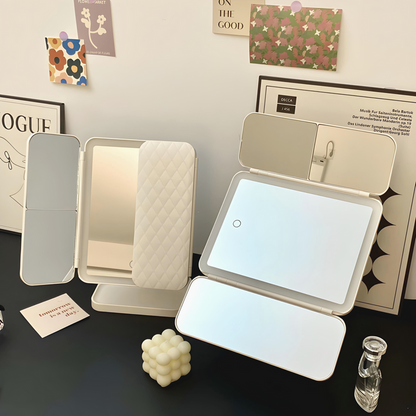 LED makeup mirror with 3 light modes and magnification