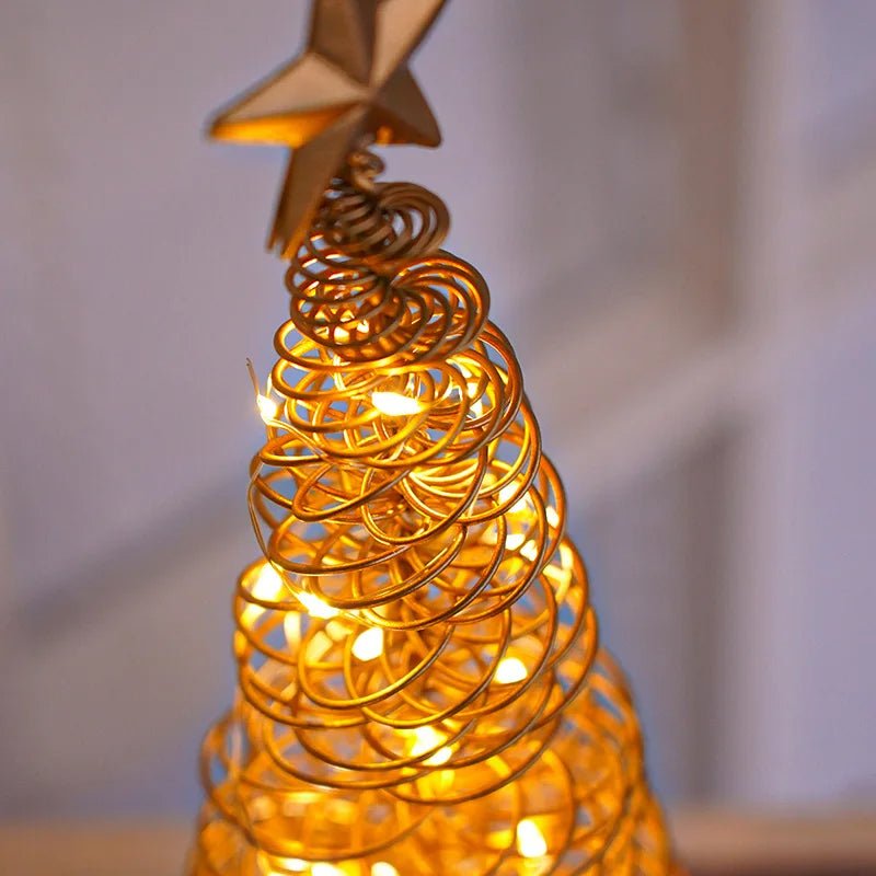 Skanto | LED Spiral Christmas Tree Table Ornament – Elegant Atmosphere Lamp for Bedroom & Holiday Decorations