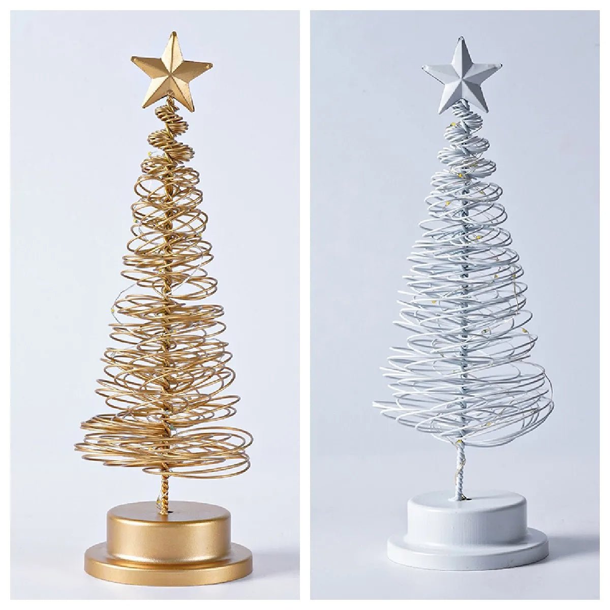 Skanto | LED Spiral Christmas Tree Table Ornament – Elegant Atmosphere Lamp for Bedroom & Holiday Decorations