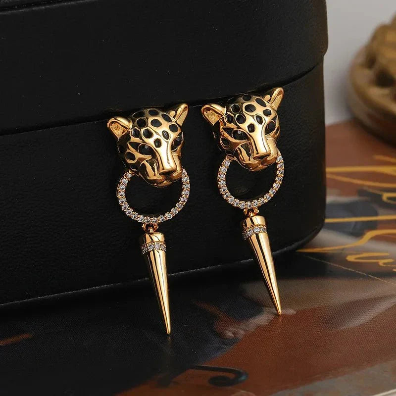 Brehn | Leopard Circle Earrings
