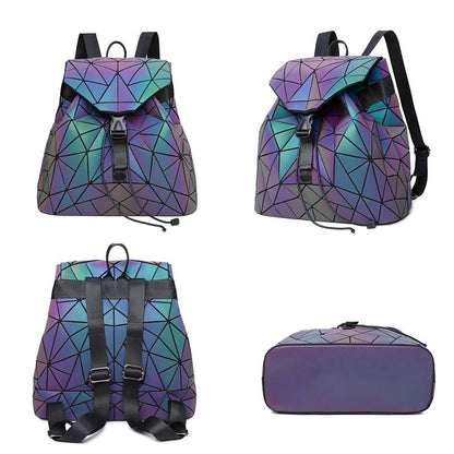 Reflective Colour-Changing Geometric Backpack for Women | Bowlift