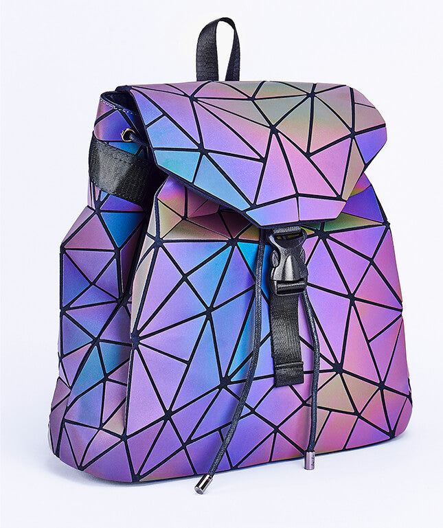 Reflective Colour-Changing Geometric Backpack for Women | Bowlift