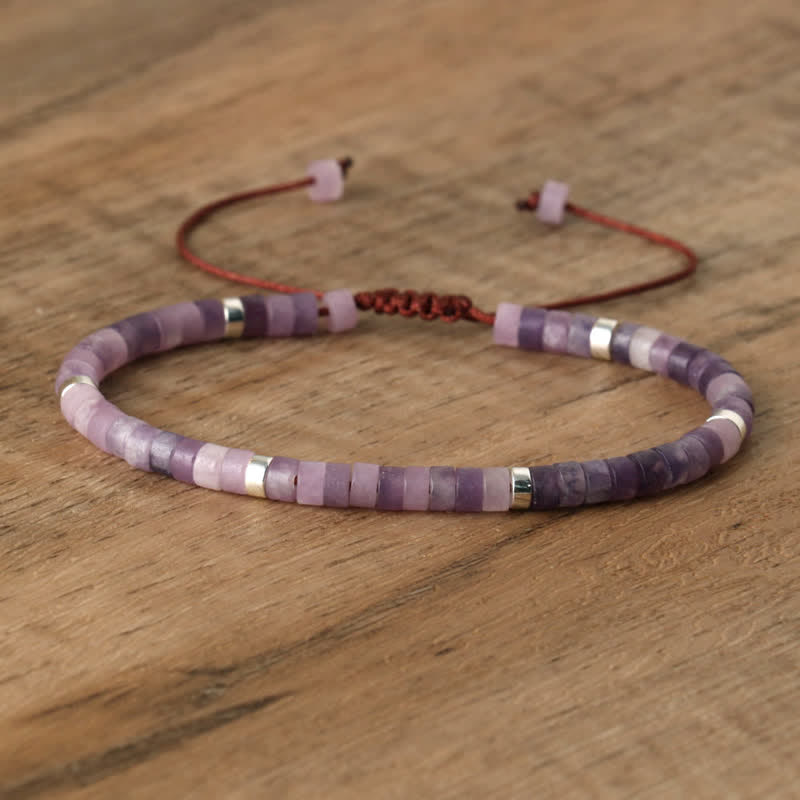 Skanto | Braided bracelet with 2,4 mm natural stone beads – Seraphina