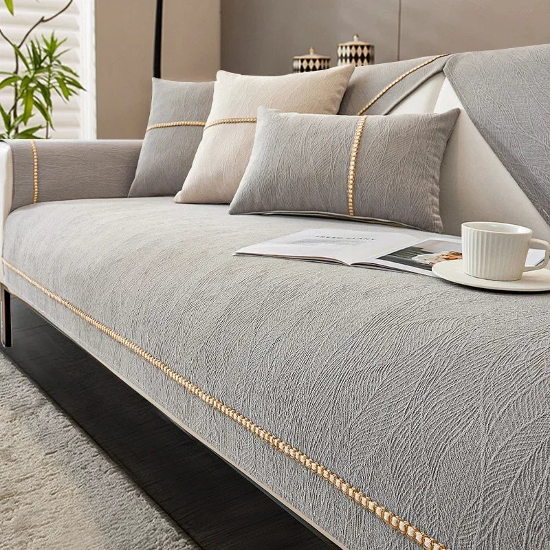 Skanto | LinenLux Sofa Cover – Elegant Linen-Look Protection for Clean and Stylish Living Rooms