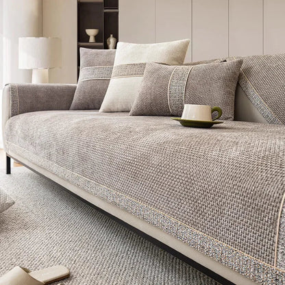Skanto | LinenLux Sofa Cover – Elegant Linen-Look Protection for Clean and Stylish Living Rooms