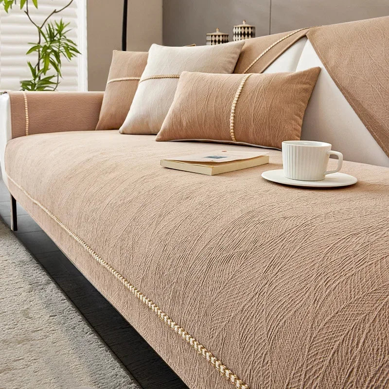 Skanto | LinenLux Sofa Cover – Elegant Linen-Look Protection for Clean and Stylish Living Rooms
