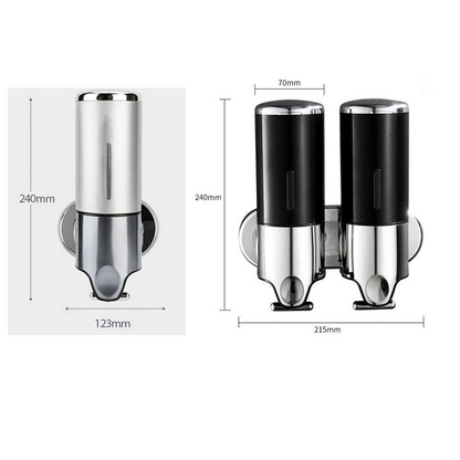 BowLift | Soap holder & dispenser Wall mounted Stainless steel Bathroom Shower soap dispenser pump