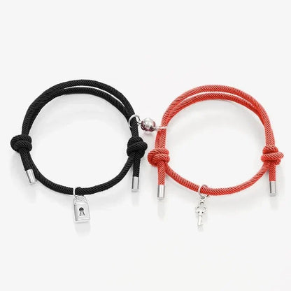 BowLift | Lock and Key Magnetic Rope Bracelet Set