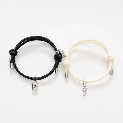 BowLift | Lock and Key Magnetic Rope Bracelet Set