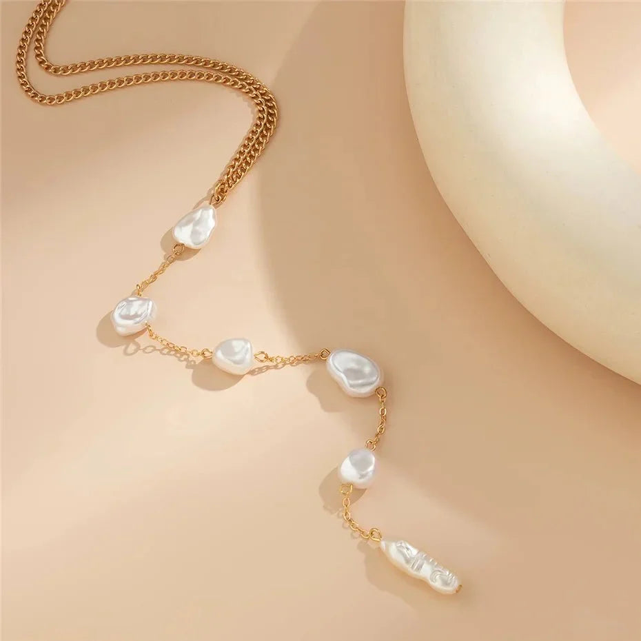 BowLift | Long Pearl Drop Tassel Necklace