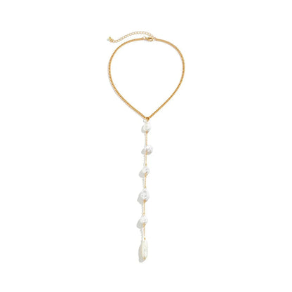 BowLift | Long Pearl Drop Tassel Necklace