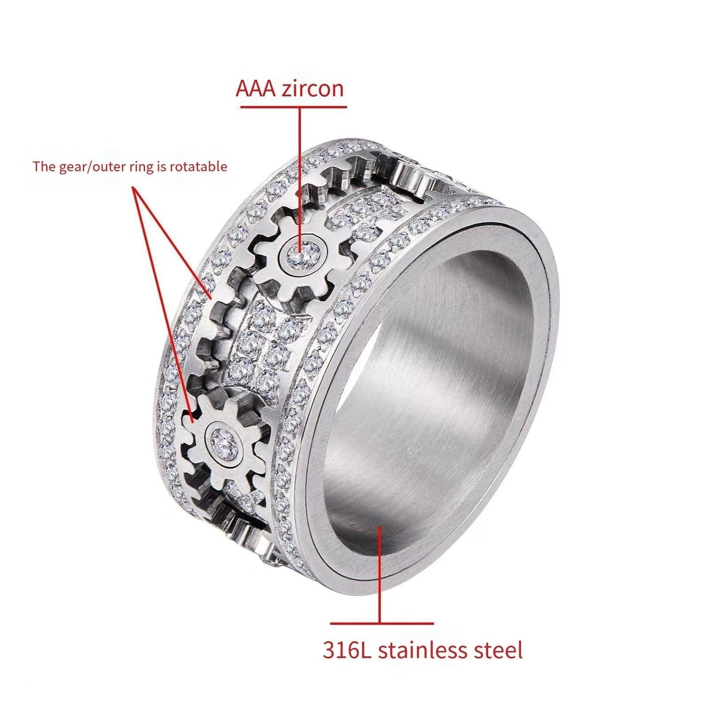 BowLift | Lucky Turn Zircon Ring