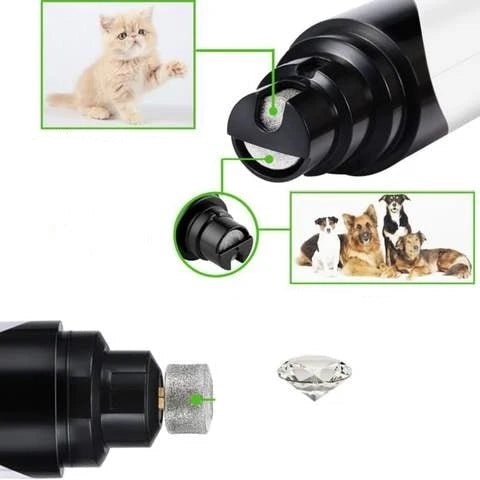 Skanto | LUCKYNAIL – Quiet Electric Pet Nail Grinder with USB Rechargeable Battery