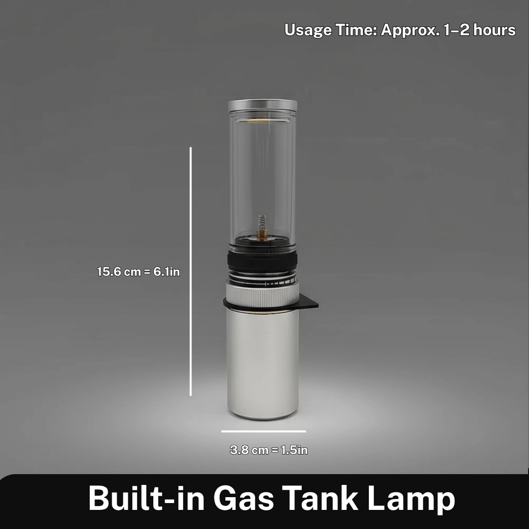 Skanto | LUMETRA – Adjustable Butane Camping Lantern for Flexible Light Settings